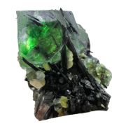 Fluorite, tourmaline, muscovite