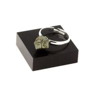 Silver Plated raw Pyrite Ring. 13.84 ct.