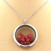 Raw Spinel necklace.