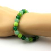 Aventurine + Peridot + Green Agate Bracelet 8 mm Beads.