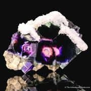 Fluorite with Calcite and Muscovite