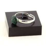 Silver Plated raw Emerald Ring. 7.59 ct.