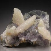 FLUORITE with PHANTOMS, CALCITE