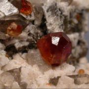 Spessartine with Quartz & Orthoclase