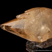 Calcite (twin) on Sphalerite