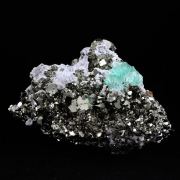 Pyrite + Fluorite.