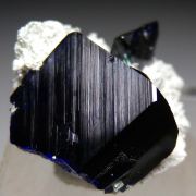 Azurite with Brochantite