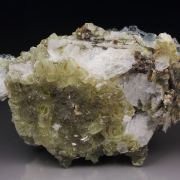 gem FLUORAPATITE, ALBITE