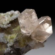 Cerussite, Duftite on Calcite