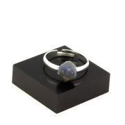 Silver Plated raw Sapphire Ring. 9.64 ct.