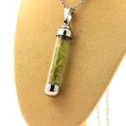 Raw Peridot necklace.