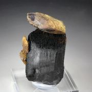 GOETHITE pseudomorph after SIDERITE, TOURMALINE var. SCHORL