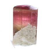 Tourmaline / (Multicolor) / with Stilbite