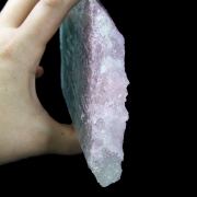 Spodumene /(var: “Kunzite”)(doubly-terminated,“floater” bi-color twinned crystal)