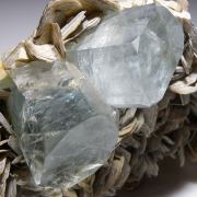 Aquamarine on Muscovite