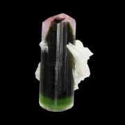 Tourmaline (doubly-terminated) with Albite