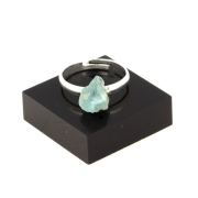 Silver Plated raw Aquamarine Ring. 9.24 ct.