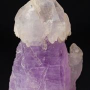 Quartz on Amethyst