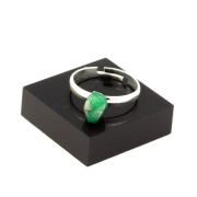 Silver Plated raw Emerald Ring. 7.97 ct.