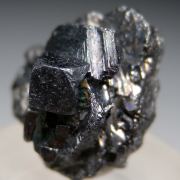 Acanthite on Polybasite