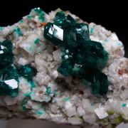 Dioptase on Calcite