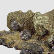 Chalcopyrite with Galena and Siderite