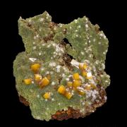 Mimetite With Wulfenite and Calcite