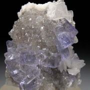 Fluorite on Quartz with Barite