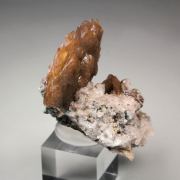 WULFENITE, MALACHITE