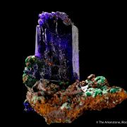 Azurite with Malachite