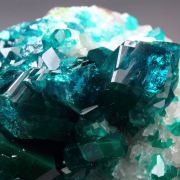 gemmy DIOPTASE, CALCITE