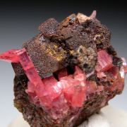 Rhodonite on Hedenbergite