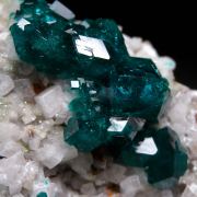 Dioptase on Calcite