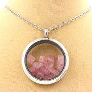 Raw Pink Tourmaline necklace.