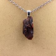 Raw Rhodolite Garnet Necklace. 20.02 ct.