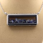 Raw Benitoite necklace.