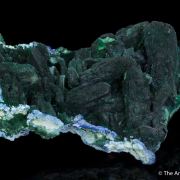 Malachite after Azurite, Plancheite