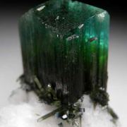 Elbaite with Beryl on Albite