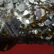 Sphalerite ( var. Cleophane ) on Galena