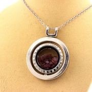 Raw Rhodolite Garnet necklace.