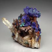 AZURITE, MALACHITE pseudomorph