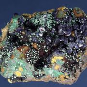 Azurite with Malachite