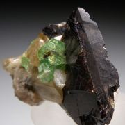 Tsavorite, Diopside on Titanite