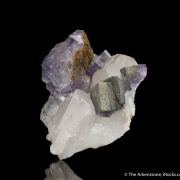 Fluorite with Quartz and Pyrite