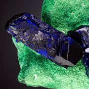 Azurite on Malachite