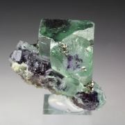 FLUORITE with PHANTOMS, PYRITE