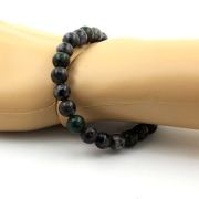 Labradorite + African Turquoise Bracelet 8 mm Beads.