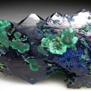 Azurite with Malachite