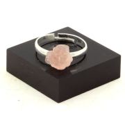 Silver Plated raw Morganite Ring. 9.04 ct.