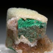 Quartz on Malachite after Azurite